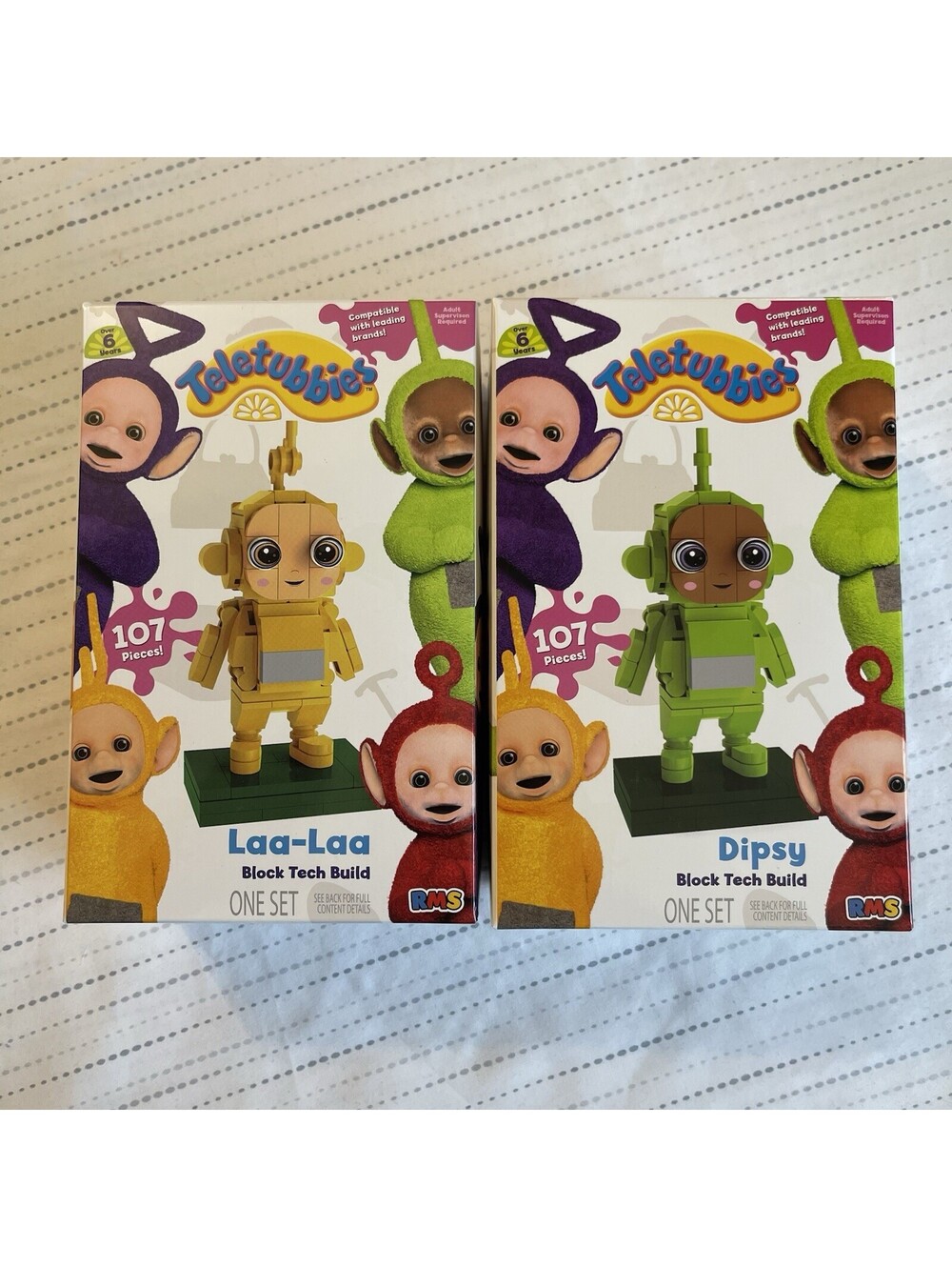 Teletubbies Block Tech Build LOT OF 2 Dipsy Laa Laa